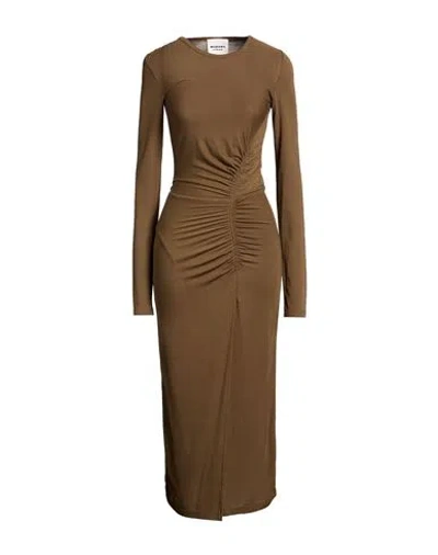 Isabel Marant Étoile Marant Étoile Woman Midi Dress Khaki Size 6 Modal, Elastane In Neutral
