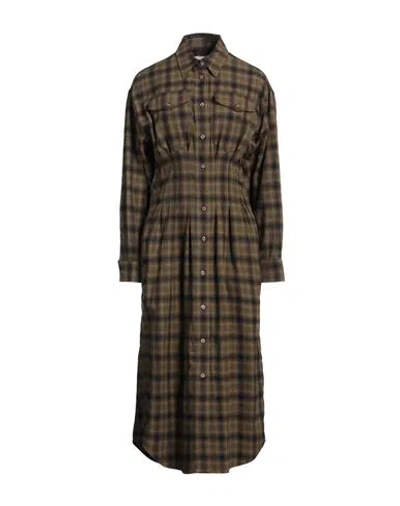 Isabel Marant Étoile Marant Étoile Woman Midi Dress Military Green Size 8 Cotton