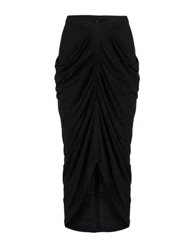 Isabel Marant Étoile Marant Étoile Woman Midi Skirt Black Size 6 Polyamide, Linen, Virgin Wool