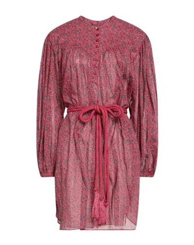 Isabel Marant Étoile Marant Étoile Woman Mini Dress Fuchsia Size 8 Organic Cotton In Pink