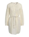 Shop Isabel Marant Étoile Marant Étoile Woman Mini Dress Ivory Size 6 Cotton, Viscose In White