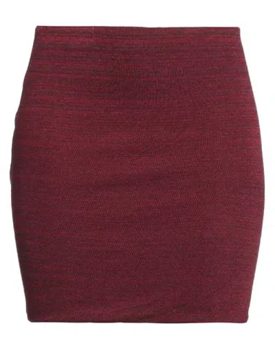Isabel Marant Étoile Marant Étoile Woman Mini Skirt Burgundy Size 8 Viscose, Polyamide, Elastane In Red