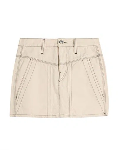 Isabel Marant Étoile Marant Étoile Woman Mini Skirt Cream Size 2 Cotton In White