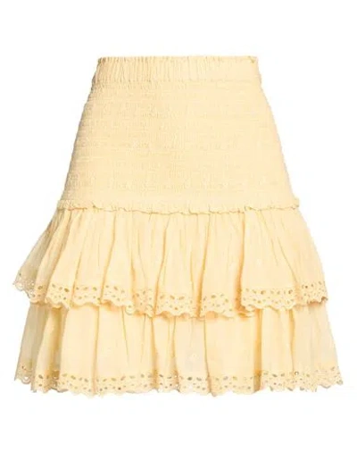 Isabel Marant Étoile Marant Étoile Woman Mini Skirt Pastel Yellow Size 6 Cotton In Brown