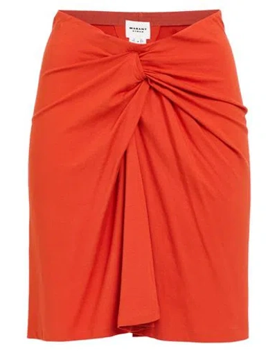 Isabel Marant Étoile Marant Étoile Woman Mini Skirt Tomato Red Size 6 Viscose, Elastane
