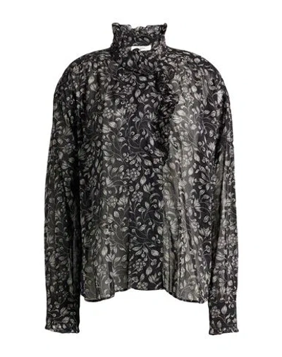 Isabel Marant Étoile Marant Étoile Woman Shirt Black Size 10 Cotton In Gray