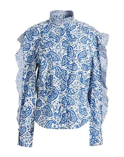 Isabel Marant Étoile Marant Étoile Woman Shirt Blue Size 6 Cotton