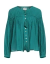 Isabel Marant Étoile Marant Étoile Woman Shirt Emerald Green Size 8 Cotton, Viscose