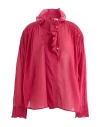 Isabel Marant Étoile Marant Étoile Woman Shirt Fuchsia Size 6 Cotton In Pink