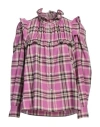 Isabel Marant Étoile Marant Étoile Woman Shirt Fuchsia Size 4 Cotton In Pink