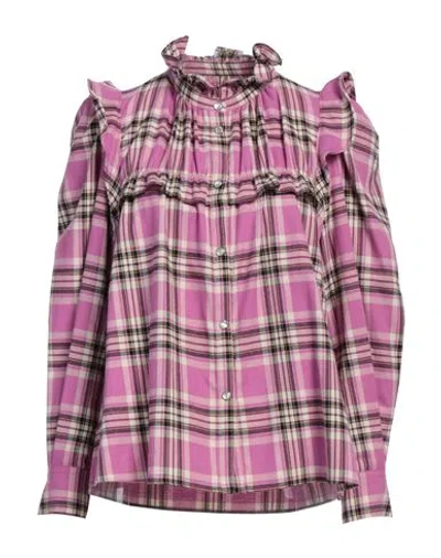 Isabel Marant Étoile Marant Étoile Woman Shirt Fuchsia Size 4 Cotton In Multi