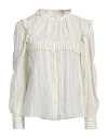 Isabel Marant Étoile Marant Étoile Woman Shirt Ivory Size 10 Cotton In White