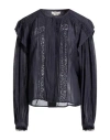 Isabel Marant Étoile Marant Étoile Woman Shirt Navy Size 8 Cotton, Viscose In Blue