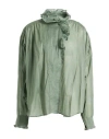Isabel Marant Étoile Marant Étoile Woman Shirt Sage Green Size 6 Cotton In Green