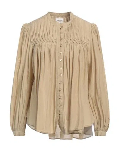 Isabel Marant Étoile Marant Étoile Woman Shirt Sand Size 2 Cotton, Viscose In Beige