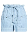 Isabel Marant Étoile Blue Solid Shorts In Blue