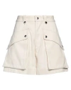 Isabel Marant Étoile Marant Étoile Woman Shorts & Bermuda Shorts Ivory Size 10 Cotton