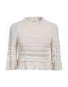 Isabel Marant Étoile Marant Étoile Woman Sweater Cream Size 4 Cotton In White