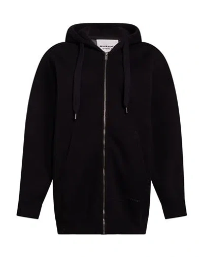 ISABEL MARANT ÉTOILE MARANT ÉTOILE WOMAN SWEATSHIRT BLACK SIZE 6 COTTON, POLYESTER