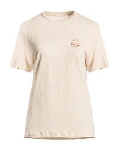 Isabel Marant Étoile Marant Étoile Woman T-shirt Cream Size L Linen In Pink