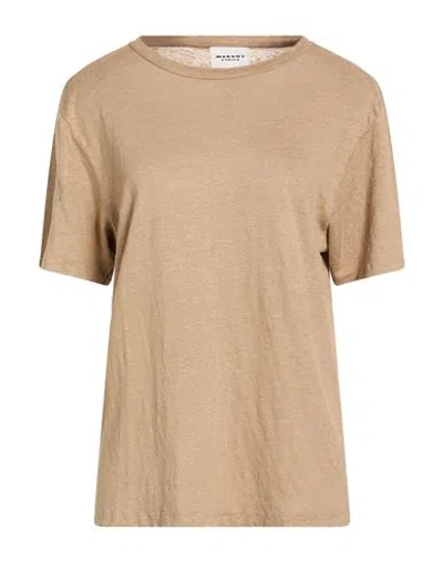 Isabel Marant Étoile Marant Étoile Woman T-shirt Khaki Size L Linen In Brown
