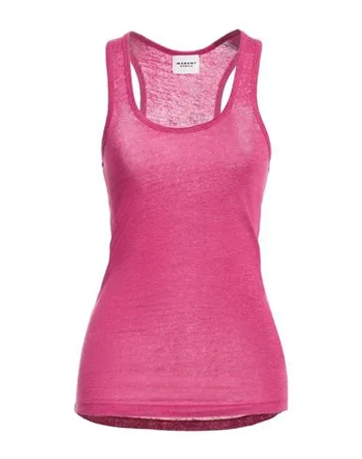 Isabel Marant Étoile Marant Étoile Woman Tank Top Fuchsia Size S Linen In Pink
