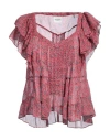 Isabel Marant Étoile Madrana Ruffled Printed Cotton Top In Red