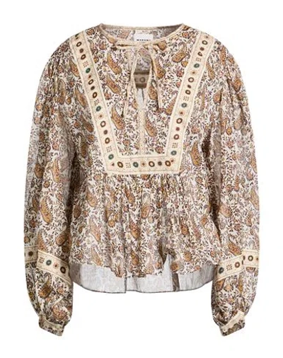 Isabel Marant Étoile Marant Étoile Woman Top Cream Size 6 Cotton In Neutral