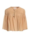 ISABEL MARANT ÉTOILE MARANT ÉTOILE WOMAN TOP MUSTARD SIZE 4 COTTON, VISCOSE