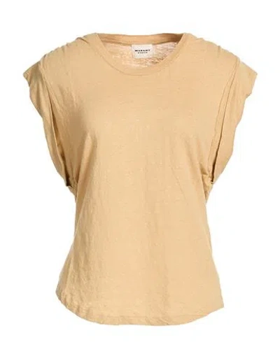 Isabel Marant Étoile Marant Étoile Woman T-shirt Sand Size Xl Linen In Brown