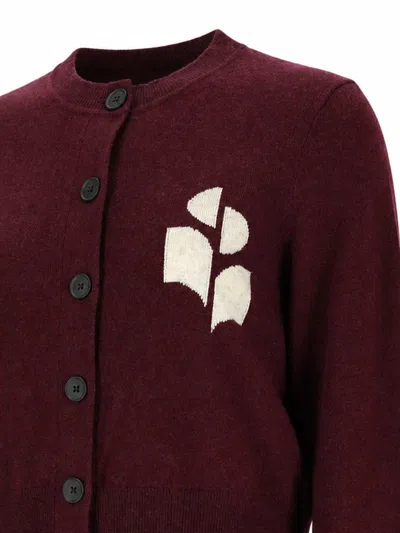 Isabel Marant Étoile Marant Étoile Women's Button-front Cardigan Sweater In Bordeaux