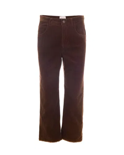 Isabel Marant Étoile Marant Etoile Women's Corduroy Straight-leg Pants In Caramel