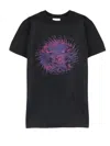 Isabel Marant Étoile Isabel Marant Etoile Black Washed Zoeline Ss T-shirt Lilac Print In Black