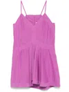 Isabel Marant Étoile Danielle Gathered Organic Cotton-blend Voile Mini Dress In Multicolor