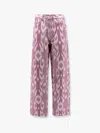 Isabel Marant Étoile Marant Etoile Women Joanny Denim Trouser With Ikat Print In Pink