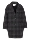 Isabel Marant Étoile Isabel Marant Etoile Plaid Wool Single-breasted Coat In Multi