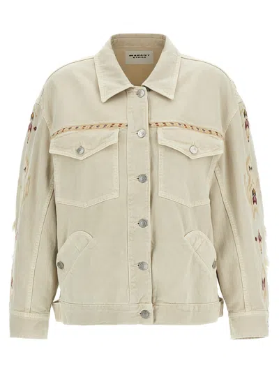 Isabel Marant Étoile Isabel Marant Etoile Women Beige Denim Manona Jacket In White