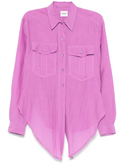 Isabel Marant Étoile Marant Etoile Women Nath Cotton Shirt In Pink