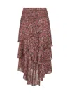 Isabel Marant Étoile Marant Etoile Women Rust Printed Georgette Brigitte Midi Skirt In Multi
