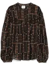 Isabel Marant Étoile Marant Etoile Women Salika Printed Cotton Top In Black