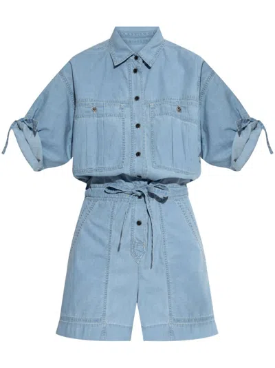 Isabel Marant Étoile Marant Etoile Women Vally Cotton Jumpsuit In Blue