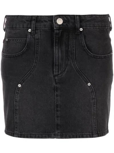 Isabel Marant Étoile Marant Etoile Women Vesna Denim Mini Skirt In Black