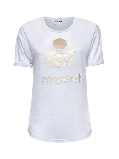 ISABEL MARANT ÉTOILE MARANT ETOILE WOMEN WHITE KOLDI LOGO T-SHIRT