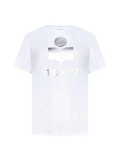ISABEL MARANT ÉTOILE MARANT ETOILE WOMEN ZEWEL LOGO LINEN T-SHIRT