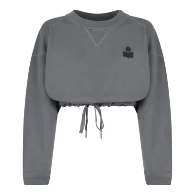 Isabel Marant Étoile Cropped Sweatshirt In Grey