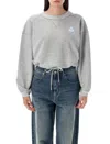 Isabel Marant Étoile Marant Etoile Women Margo Logo Cotton Crewneck Sweatshirt In Gray