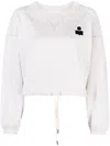 Isabel Marant Étoile Margo Cropped Drawstring Sweatshirt In Neutral