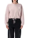 Isabel Marant Étoile Cozy Fleece Top Drawstring Hem In Pink