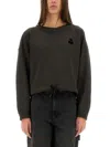 Isabel Marant Étoile Marant Etoile Margo Logo Cotton Crewneck Sweatshirt In Black