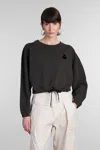 Isabel Marant Étoile Marant Etoile Margo Logo Cotton Crewneck Sweatshirt In Black